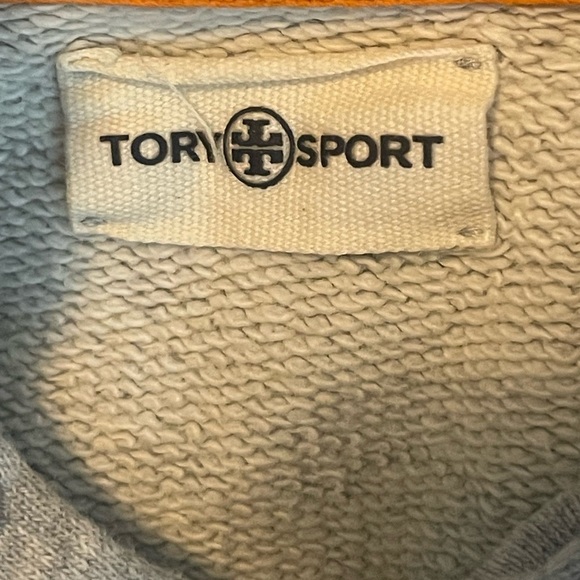 Tory Burch sweatshirt hoodie French Terry sz small gray style 73802 - Picture 8 of 9